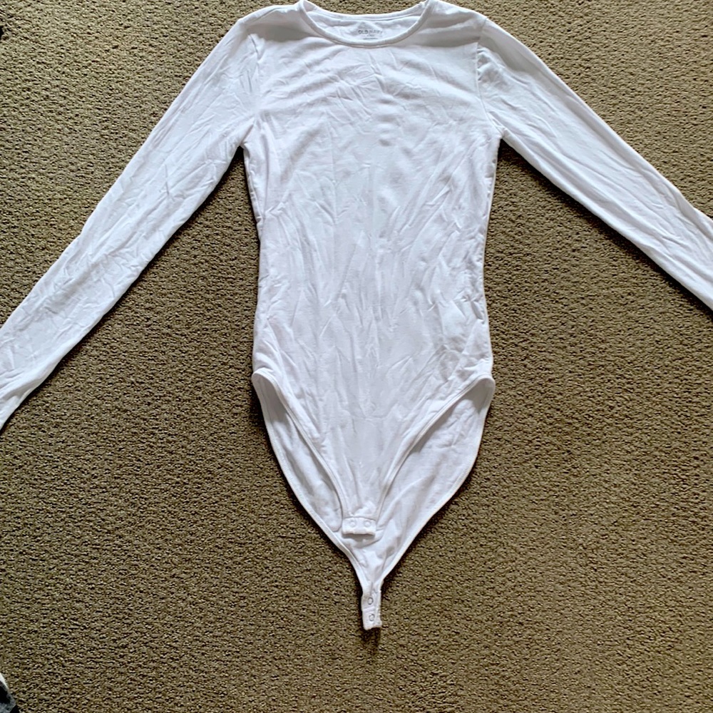 Plain white bodysuit